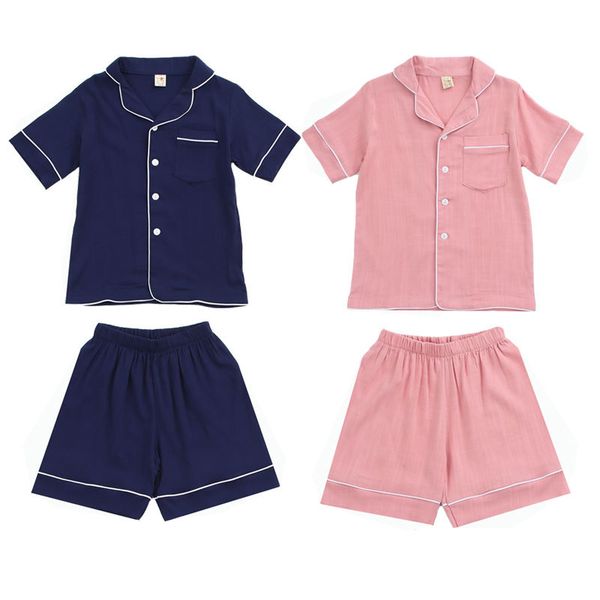 children summer clothing pajamas sets shorts 2pcs cotton linen baby boys girls sleepwear soft fashion kids outfits, Blue;red
children summer clothing pajamas sets shorts 2pcs cotton linen baby boys girls sleepwear soft fashion kids outfits, Blue;red