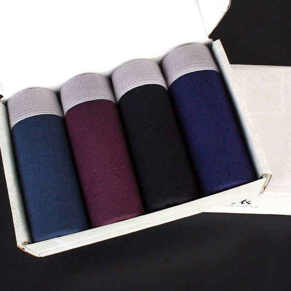 men's 4-bar cotton boxer cotton gift box boxer solid underpants and underwear color underwear, Black;white
men's 4-bar cotton boxer cotton gift box boxer solid underpants and underwear color underwear, Black;white