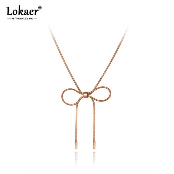 lokaer trendy bohemia stainless steel bowknot charm choker necklace beach jewelry snake chain pendant necklace for women n20062, Silver
lokaer trendy bohemia stainless steel bowknot charm choker necklace beach jewelry snake chain pendant necklace for women n20062, Silver