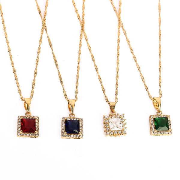 european and american new fashion golden hollow geometric red green blue white big crystal stone pendant necklace, Silver
european and american new fashion golden hollow geometric red green blue white big crystal stone pendant necklace, Silver