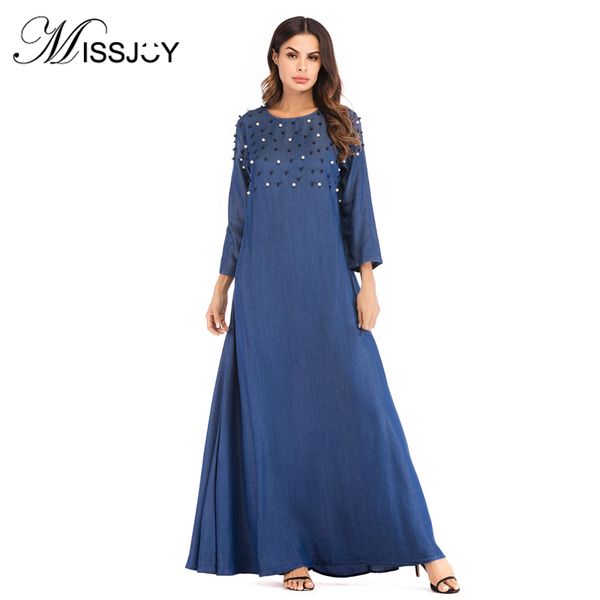 missjoy arabian denim dress abayas bead turkish maxi dresses moroccan kaftan rivet vestido jeans vestido tradicional musulman, Red
missjoy arabian denim dress abayas bead turkish maxi dresses moroccan kaftan rivet vestido jeans vestido tradicional musulman, Red