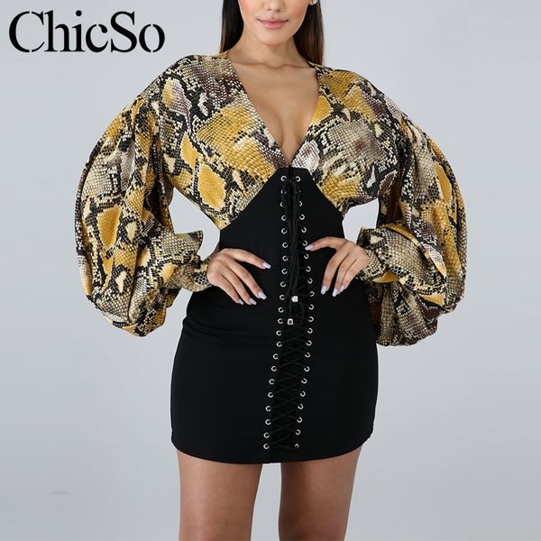 missychilli deep v-neck long sleeve bodycon dress snack print elegant mini dress female party club bangdage short, Black;gray
missychilli deep v-neck long sleeve bodycon dress snack print elegant mini dress female party club bangdage short, Black;gray