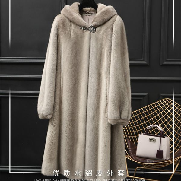 new mink coat women's long fur coat neatly 2018 winter hooded mother color suede suede, Black
new mink coat women's long fur coat neatly 2018 winter hooded mother color suede suede, Black
