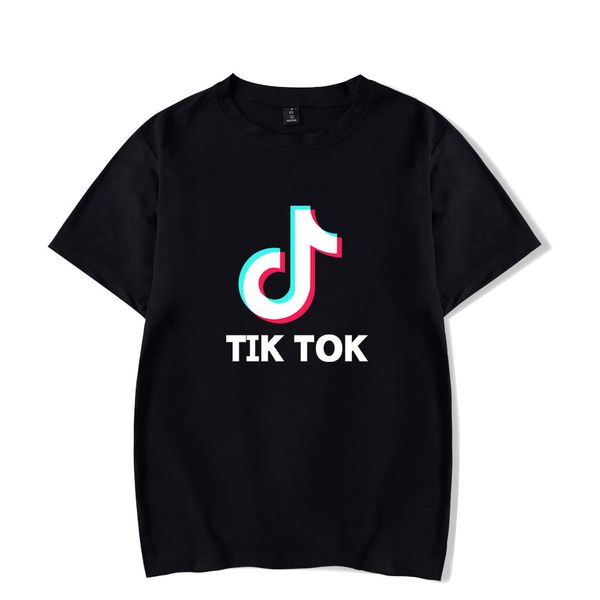 Tik tok Футболки Leisure Мужская / женская дышащая одежда Топы Мужская мода Удобная коро