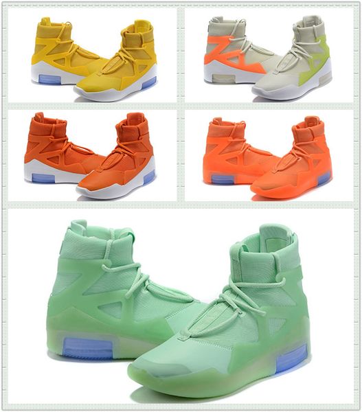 2019 men fear of god 1 frosted spruce orange pulse yellow basketball shoes est fog 1 men designer sports sneakers with box, White;red
2019 men fear of god 1 frosted spruce orange pulse yellow basketball shoes est fog 1 men designer sports sneakers with box, White;red