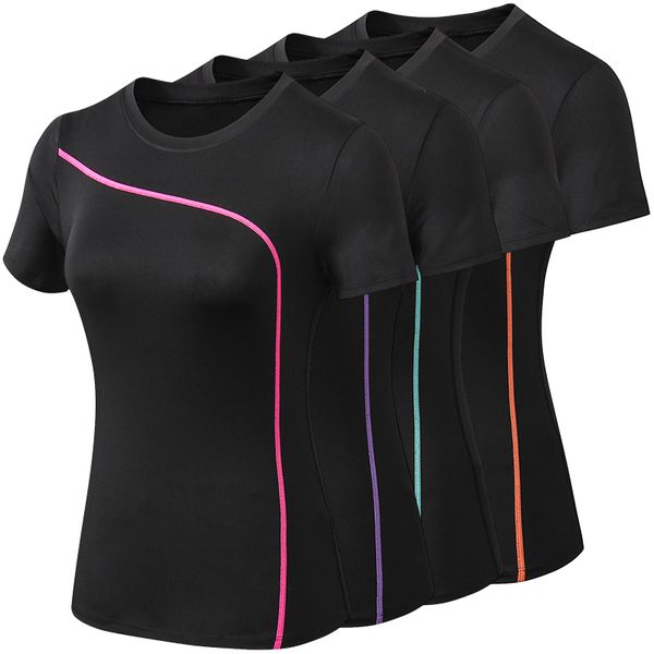 new summer women's sports breathable running fitness yoga tight short-sleeved t-shirt sweat-wicking quick-drying stretch sp, White;red
new summer women's sports breathable running fitness yoga tight short-sleeved t-shirt sweat-wicking quick-drying stretch sp, White;red