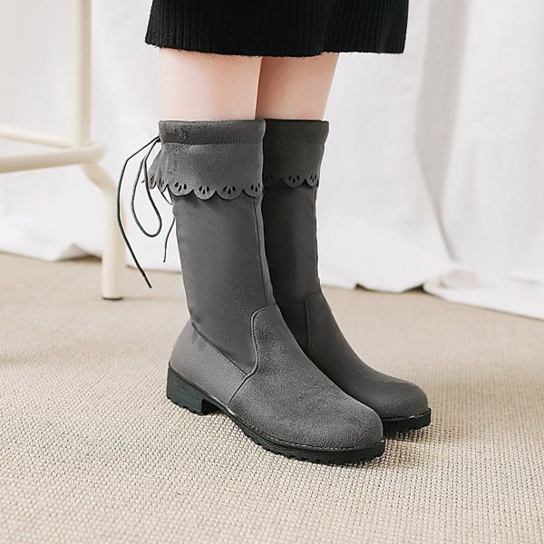 2019 women's winter boots mid tube suede boot lady stylish warm fur ethnic style square heels shoes platforms party botas, Black
2019 women's winter boots mid tube suede boot lady stylish warm fur ethnic style square heels shoes platforms party botas, Black