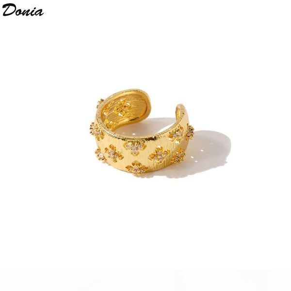 donia jewelry ring fashion plum blossom hand inlaid zircon european and american creative men and women open ring, Silver
donia jewelry ring fashion plum blossom hand inlaid zircon european and american creative men and women open ring, Silver
