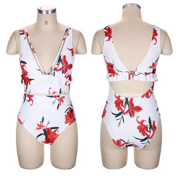 new amazon bikini lotus leaf side printing conservative shade jumpsuit swimsuit women's swimwear cross-border, White;black
new amazon bikini lotus leaf side printing conservative shade jumpsuit swimsuit women's swimwear cross-border, White;black