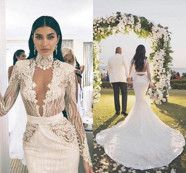 gorgeous arabic dubai mermaid wedding dresses 2020 high neck long sleeve lace v neck garden bridal gown backless court train robe de mariee, White
gorgeous arabic dubai mermaid wedding dresses 2020 high neck long sleeve lace v neck garden bridal gown backless court train robe de mariee, White