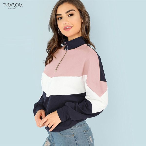 Multicolor O-Ring Zip Front Cut Stand Collar And Sleeve Sew Sweatshirt Athleisure Stand Collar Raglan Sweatshirt Women Autumn Pullovers
Multicolor O-Ring Zip Front Cut Stand Collar And Sleeve Sew Sweatshirt Athleisure Stand Collar Raglan Sweatshirt Women Autumn Pullovers
