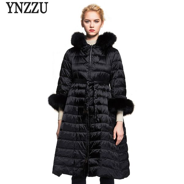 ynzzu 2018 winter women's down jacket elegant long style duck down coat women with real fur female jacket o727, Black
ynzzu 2018 winter women's down jacket elegant long style duck down coat women with real fur female jacket o727, Black