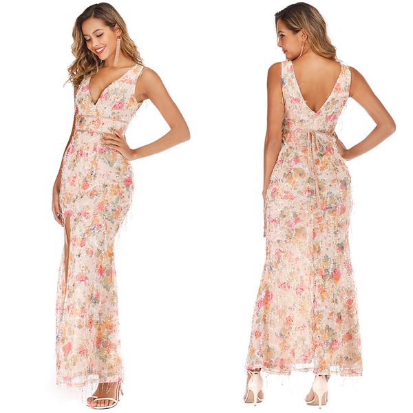 casual dresses european and american fringed sequins digital printed dress nightclub dress 522, Black;gray
casual dresses european and american fringed sequins digital printed dress nightclub dress 522, Black;gray