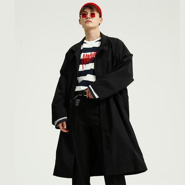 male streetwear hip hop windbreaker cardigan jacket overcoat men japan korea style casual loose long trench coat outerwear, Tan;black
male streetwear hip hop windbreaker cardigan jacket overcoat men japan korea style casual loose long trench coat outerwear, Tan;black