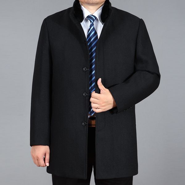 new arrival winter men warm wool casual fur mandarin collar covered button thick mens plus velvet overcoat lare size m-4xl, Black
new arrival winter men warm wool casual fur mandarin collar covered button thick mens plus velvet overcoat lare size m-4xl, Black