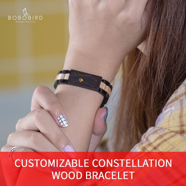bransoletki damskie bobo bird 2019 new constellation wooden bracelet customized men and women colorful bracelet with gift box, Black
bransoletki damskie bobo bird 2019 new constellation wooden bracelet customized men and women colorful bracelet with gift box, Black