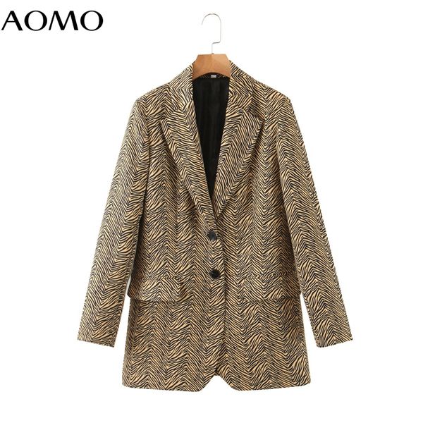women's suits & blazers aomo women animal pattern vintage blazer long sleeve 2021 autumn winter ladies casual sl507a, White;black
women's suits & blazers aomo women animal pattern vintage blazer long sleeve 2021 autumn winter ladies casual sl507a, White;black