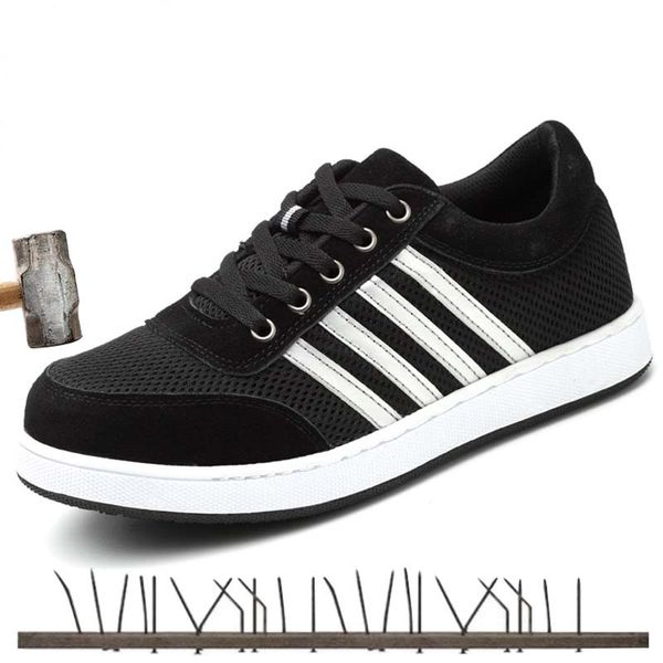 new 2019 spring summer light breathable anti-piercing men safety work shoes steel toe cap safety boots protective indestructible, Black
new 2019 spring summer light breathable anti-piercing men safety work shoes steel toe cap safety boots protective indestructible, Black