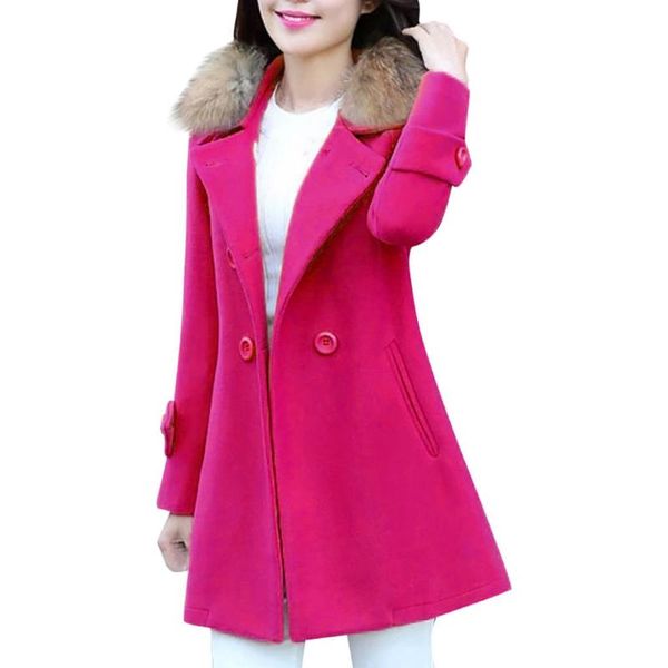 autumn solid color outwear oversize coat casual trench casual women medium and long slim jacket winter woolen thick coat, Black
autumn solid color outwear oversize coat casual trench casual women medium and long slim jacket winter woolen thick coat, Black