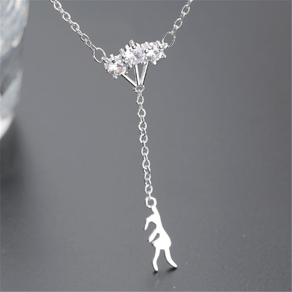 designer little girl with balloon pendant necklace clasp 925 sterling sliver cz stones charms necklace for women boho wholesale, Silver
designer little girl with balloon pendant necklace clasp 925 sterling sliver cz stones charms necklace for women boho wholesale, Silver