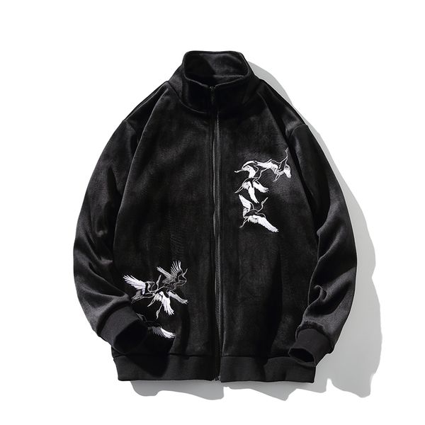 men's jackets velvet bomber jacket embroidered baseball with full zip autumn mens casual male outwear fleec, Black;brown
men's jackets velvet bomber jacket embroidered baseball with full zip autumn mens casual male outwear fleec, Black;brown
