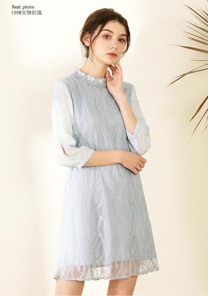 women's fashion 2020 spring and summer 2020 new floundering hollow beaded silk patchwork loose obviously lean cover meat dress, Black;gray
women's fashion 2020 spring and summer 2020 new floundering hollow beaded silk patchwork loose obviously lean cover meat dress, Black;gray