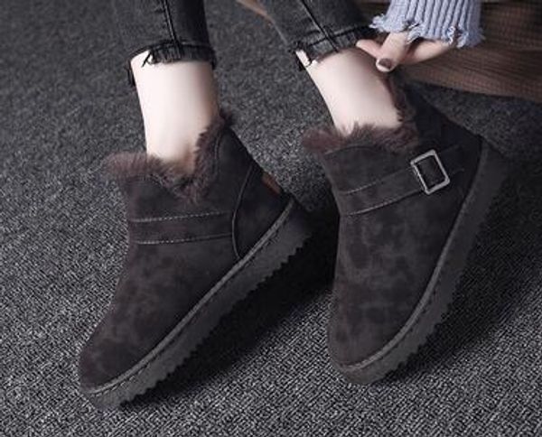2019 winter plush fashion warm women's new style of cashmere thickening boots shoes, Black
2019 winter plush fashion warm women's new style of cashmere thickening boots shoes, Black