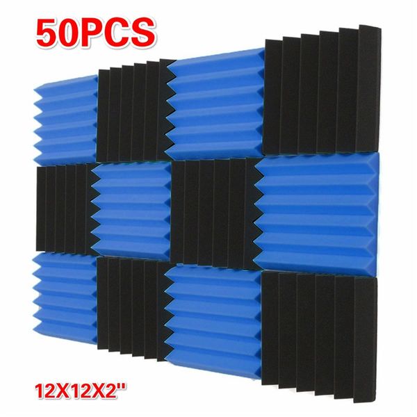 50pcs fireproof wedge acoustic foam silencing sponge board studio sound treatment insulation wall tile soundproof panels 12*12*2inch
50pcs fireproof wedge acoustic foam silencing sponge board studio sound treatment insulation wall tile soundproof panels 12*12*2inch
