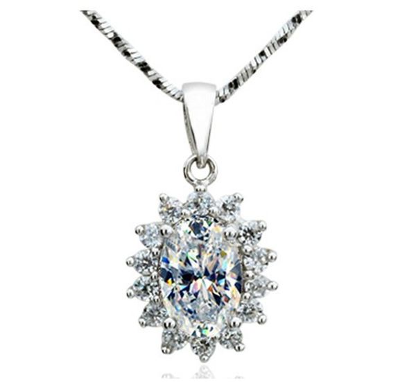 romantic wedding jewelry 1ct oval cut diamant pendant with chain solid 925 sterling silver pendant necklace
romantic wedding jewelry 1ct oval cut diamant pendant with chain solid 925 sterling silver pendant necklace