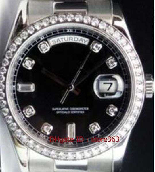 day-date president black diamond dial/bezel 118206 automatic machinery movement mens watch stainless men's sport wrist watch, Slivery;brown
day-date president black diamond dial/bezel 118206 automatic machinery movement mens watch stainless men's sport wrist watch, Slivery;brown
