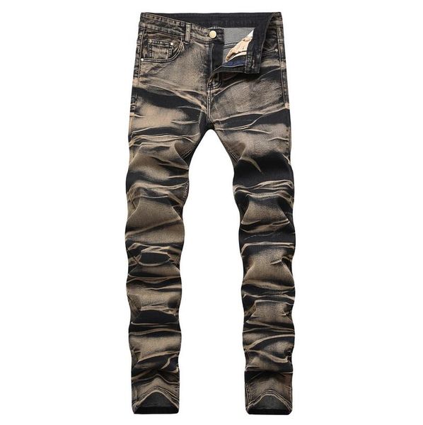 unique mens scratched printed slim fit jeans fashion designer washed stretch trousers straight leg denim pants streetwear qkn1606, Blue
unique mens scratched printed slim fit jeans fashion designer washed stretch trousers straight leg denim pants streetwear qkn1606, Blue