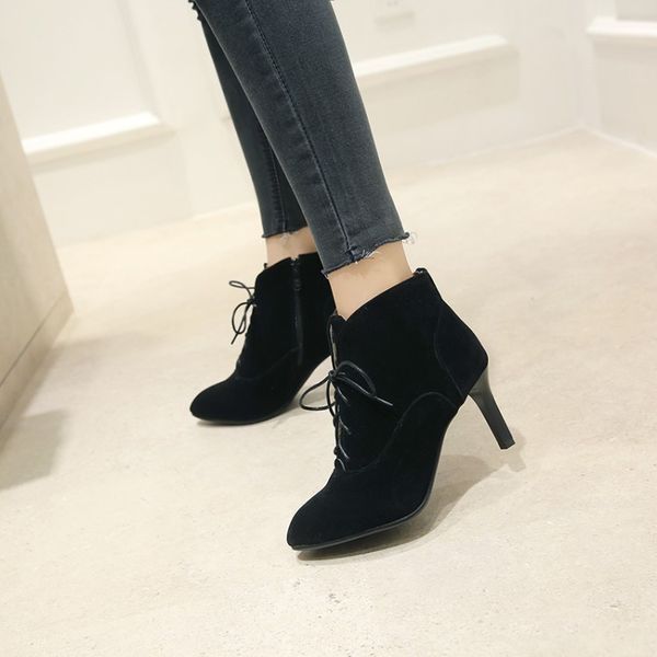big size -15 boots women shoes ankle boots for women ladies cross tie side zipper, Black
big size -15 boots women shoes ankle boots for women ladies cross tie side zipper, Black