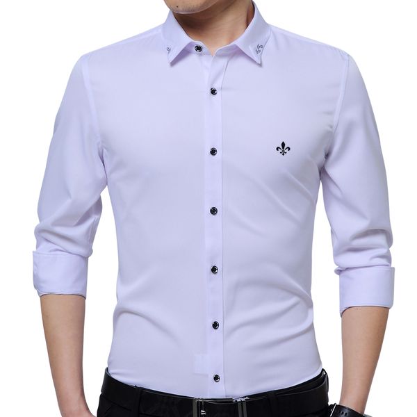вышивка мужская одежда solid slim fit мужчины рубашка с длинным рукавом повседневная социальная рубашка плюс размер без морщин e51701, White;black
вышивка мужская одежда solid slim fit мужчины рубашка с длинным рукавом повседневная социальная рубашка плюс размер без морщин e51701, White;black