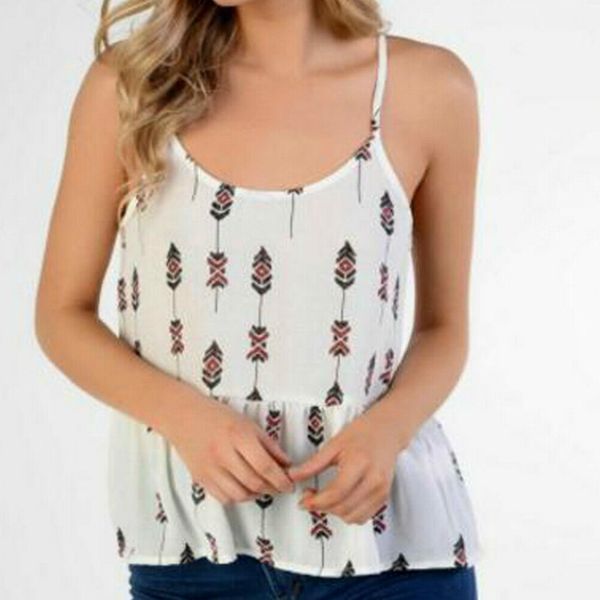 women boho beach sleelevess tank 2020 summer casual high street ladies strap printed top, White
women boho beach sleelevess tank 2020 summer casual high street ladies strap printed top, White