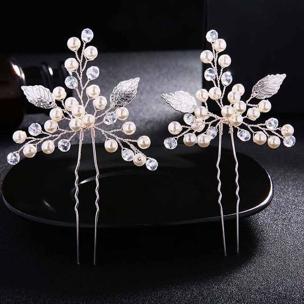 2 pcs/set silver crystal simulated pearls leaves hairpins clips hair sticks bridal bride noiva wedding veil party headwear, Golden;white
2 pcs/set silver crystal simulated pearls leaves hairpins clips hair sticks bridal bride noiva wedding veil party headwear, Golden;white