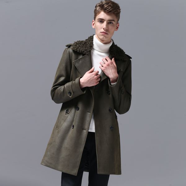men's wool & blends men coat winter with fur collar chamois double breasted casual mens coats and jackets plus size 6xl long jacket man, Black
men's wool & blends men coat winter with fur collar chamois double breasted casual mens coats and jackets plus size 6xl long jacket man, Black