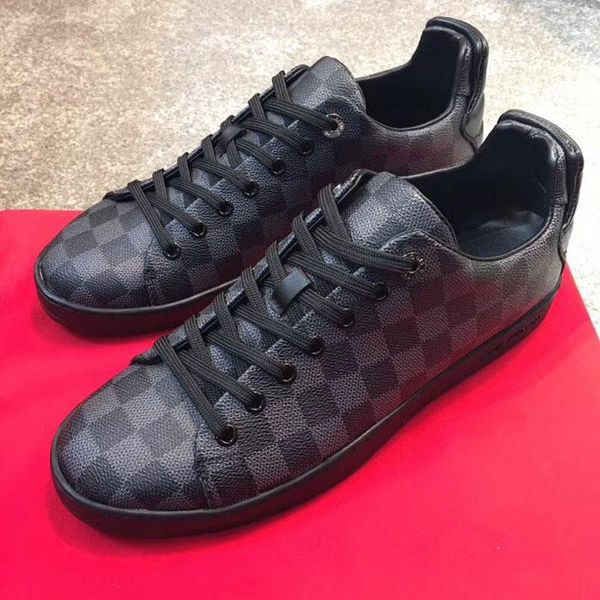 new luxury men's shoes sneakers lattice pattern genuine leather fashion flat casual shoes lace-up basketball running shoes of high qual, Black
new luxury men's shoes sneakers lattice pattern genuine leather fashion flat casual shoes lace-up basketball running shoes of high qual, Black