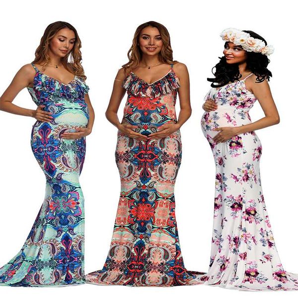 printing flower maternity suspenders dress pregnant woman sleeveless skirt 2020 summer dresses pregnancy gowns for p shoot, White
printing flower maternity suspenders dress pregnant woman sleeveless skirt 2020 summer dresses pregnancy gowns for p shoot, White