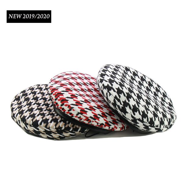 new trend female classic plaid berets brand style fall winter paris hat red houndstooth beret adjustable 3 colors wholesale, Blue;gray
new trend female classic plaid berets brand style fall winter paris hat red houndstooth beret adjustable 3 colors wholesale, Blue;gray