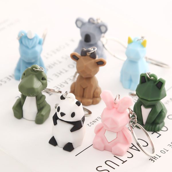 new simple nordic polygon mesh red geometry cutie cute dinosaur panda doll keychain pendant accessories, Silver
new simple nordic polygon mesh red geometry cutie cute dinosaur panda doll keychain pendant accessories, Silver