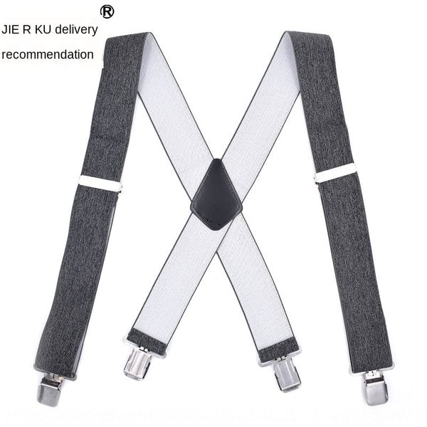 gray men's 4-clip shoulder shoulder strap 5cm widened strap clip double-color gray, Black;white
gray men's 4-clip shoulder shoulder strap 5cm widened strap clip double-color gray, Black;white