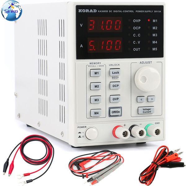korad ka3005d adjustable digital programmable dc power supply laboratory power supply 30v 5a + multimeter probe for lab research
korad ka3005d adjustable digital programmable dc power supply laboratory power supply 30v 5a + multimeter probe for lab research
