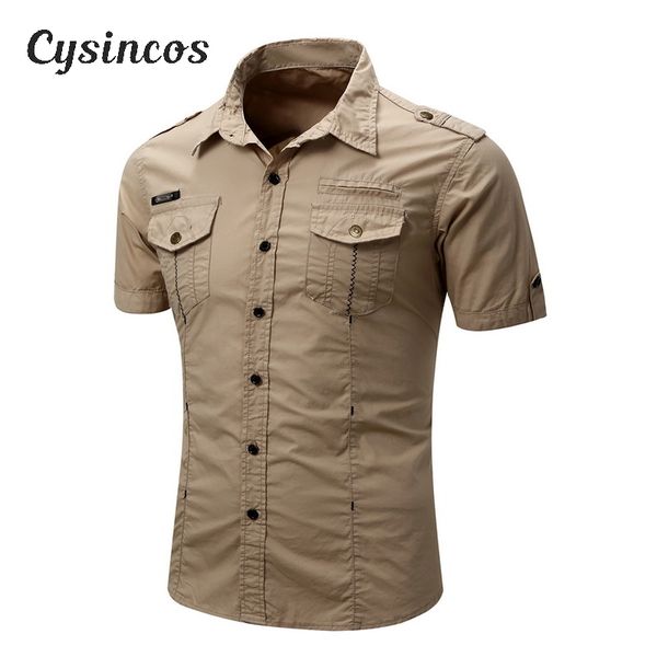 cysincos new men's wind shirt men's short sleeve cotton casual solid color shirt pocket work, White;black
cysincos new men's wind shirt men's short sleeve cotton casual solid color shirt pocket work, White;black