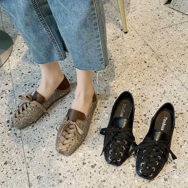 spring new fashion lady singles shoes color matching rhinestone decoration simple shopping everyday women's casual shoes u29-34, Black
spring new fashion lady singles shoes color matching rhinestone decoration simple shopping everyday women's casual shoes u29-34, Black