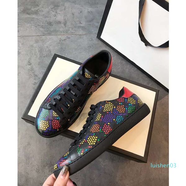 the new psychedelic pop candy early spring ladies sneaker is made of leather tpu with wear-resistant ivory leather sole designer shoes l03, Black
the new psychedelic pop candy early spring ladies sneaker is made of leather tpu with wear-resistant ivory leather sole designer shoes l03, Black