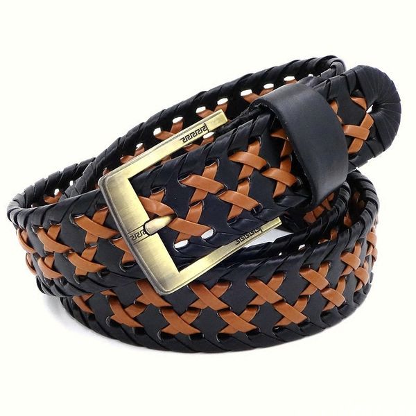 vintage handmade braided hollow casual men women fashion luxury designer belt pin buckle 110cm 5 models, Black;brown
vintage handmade braided hollow casual men women fashion luxury designer belt pin buckle 110cm 5 models, Black;brown