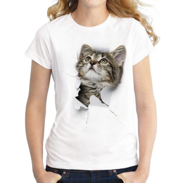 charmed 3d cat print casual harajuku women t-shirt summer short sleeve casual round neck clothes china mode femme qy*, White
charmed 3d cat print casual harajuku women t-shirt summer short sleeve casual round neck clothes china mode femme qy*, White
