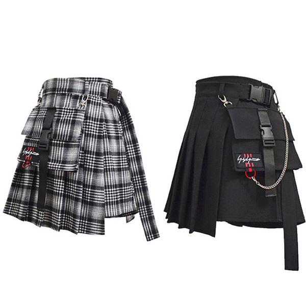 adomoe женщины высокой талией шорты юбки с карманом япония harajuku hard девушка vintage plaid нерегулярное плиссированной моды мини-юбки, Black
adomoe женщины высокой талией шорты юбки с карманом япония harajuku hard девушка vintage plaid нерегулярное плиссированной моды мини-юбки, Black