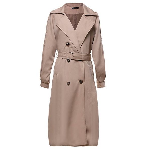 tide autumn new women's long thin trench coat european slimming double-breasted lapel ladies windbreaker fashion women clothing, Tan;black
tide autumn new women's long thin trench coat european slimming double-breasted lapel ladies windbreaker fashion women clothing, Tan;black