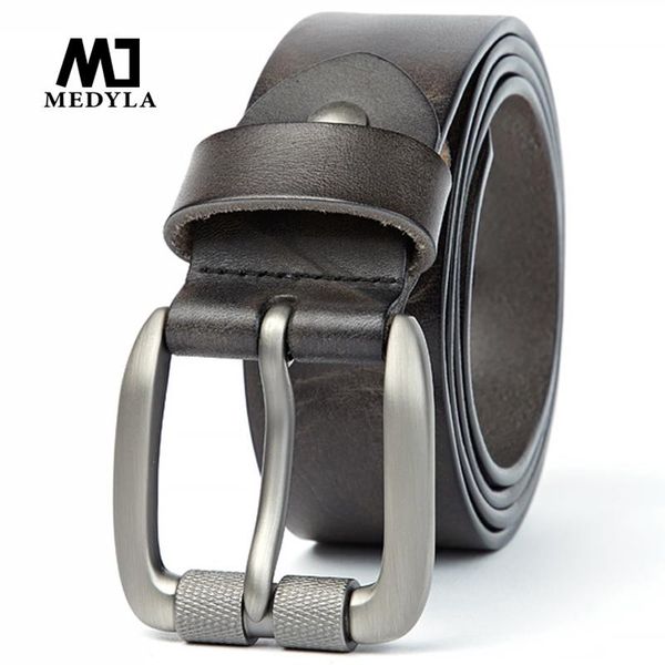 medyla men's belt vegetable tanned layer leather belt pin buckle washed retro denim pants belt t200511, Black;brown
medyla men's belt vegetable tanned layer leather belt pin buckle washed retro denim pants belt t200511, Black;brown